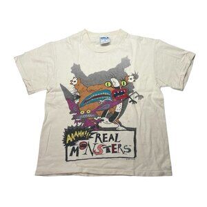Vintage 1995  Aaahh Real Monsters T-Shirt Viacom HRLA Nickelodeon Kids Size M